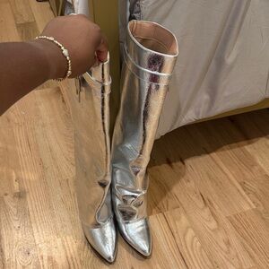 Amazon Silver Heeled Boots